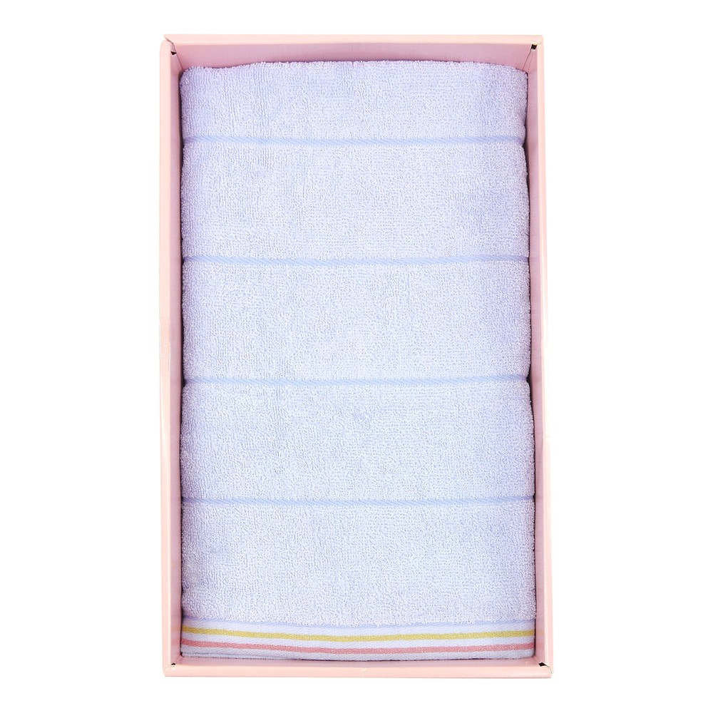 素色條紋浴巾